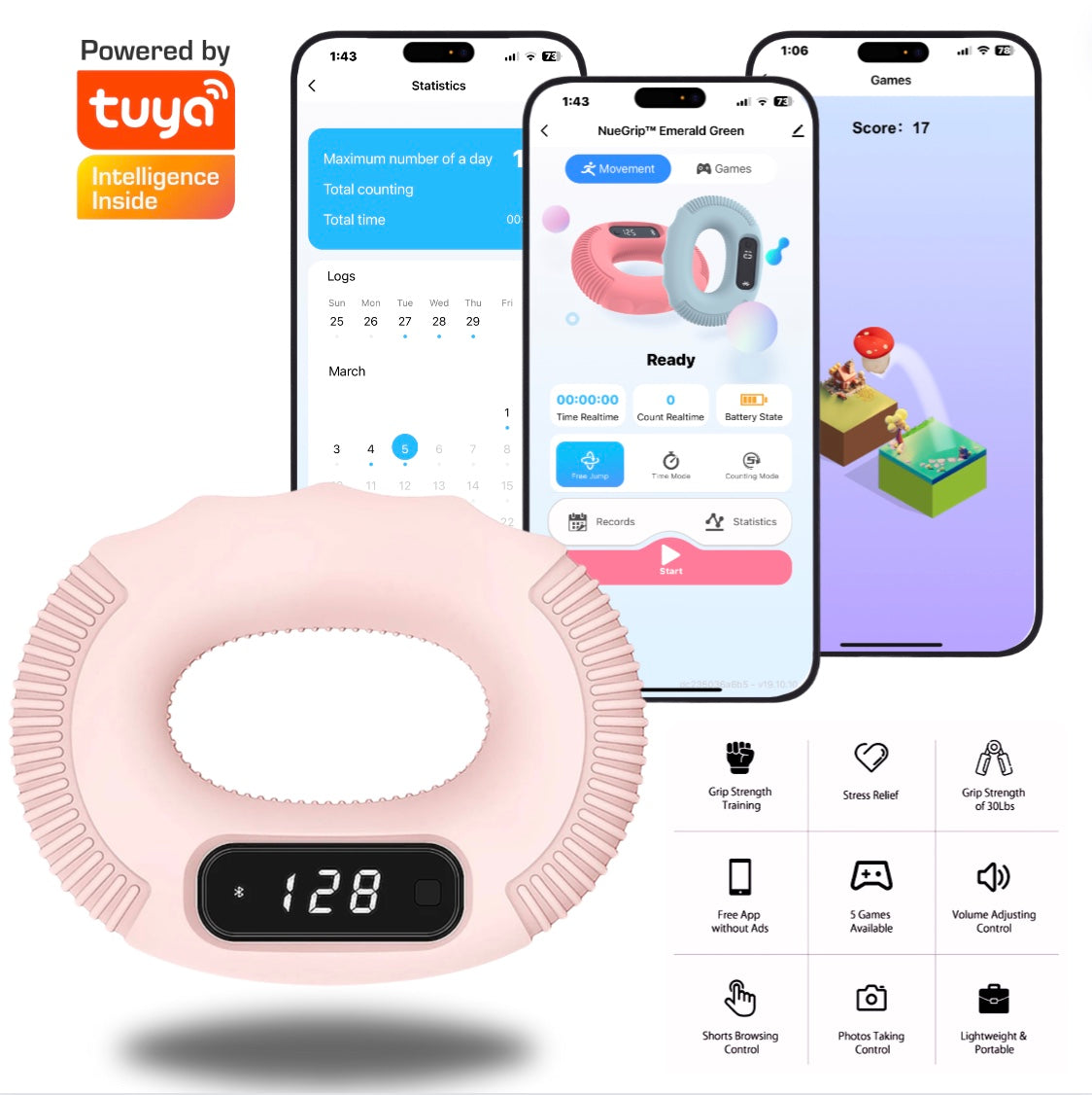 The Nue Grip™ Smart Digital Handgrip + Tuya™App